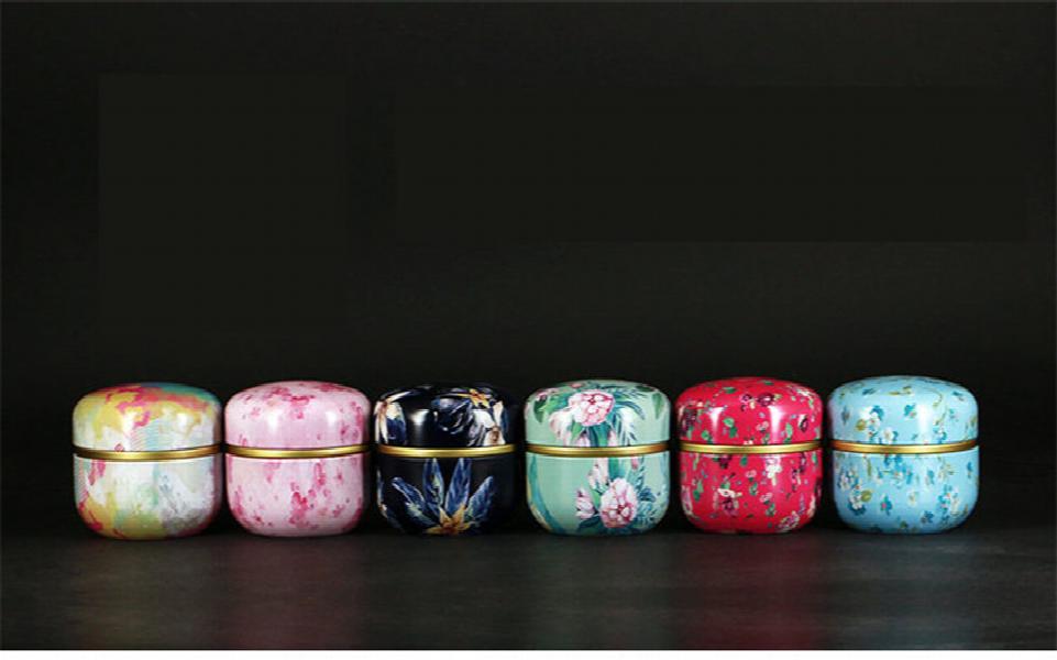 Modern Style Metal Tea Caddy, Portable Travel Gift